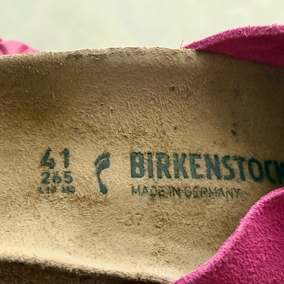 NEW • NWT • BIRKENSTOCK • OITA • SUEDE LEATHER Fuchsia Tulip Sandals • - Picture 5 of 6